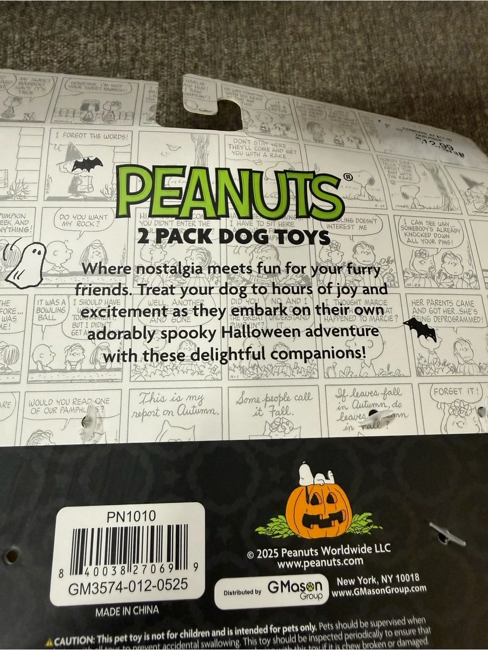 Peanuts Snoopy & Woodstock Halloween Plush Dog Toys